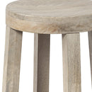 26" Brown Wood Backless Counter Height Bar Chair