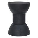 19" Black Solid Wood Backless Bar Chair