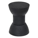 19" Black Solid Wood Backless Bar Chair