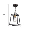 Antique Bronze Metal Tapered Hanging Light