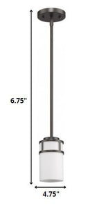 Brushed Bronze Minimalist Cylindrical Hanging Light