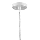 White Metal Hanging Light with Dome Shade