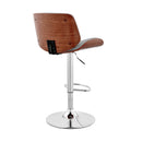 Gray And Silver Fabric And Iron Adjustable Height Swivel Bar Chair