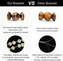 Mens Bracelet - Beaded Natural Stone 8Mm Tiger Eye Matte Agate Lava Rock Bracelets for Men Teen Boys Grandpa Dad Birthday Gifts Jewelry