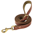 Leather Personalized Dog Collar Leash Custom Pet Name ID Collar Free Engraving